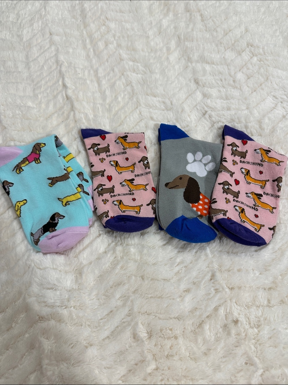 Dachshund Pattern Pet Socks - Multi-Color